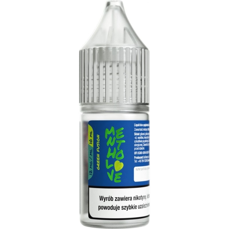 Liquid Mentholove Nicotine - Green Fusion 12mg | EliqVapoteur