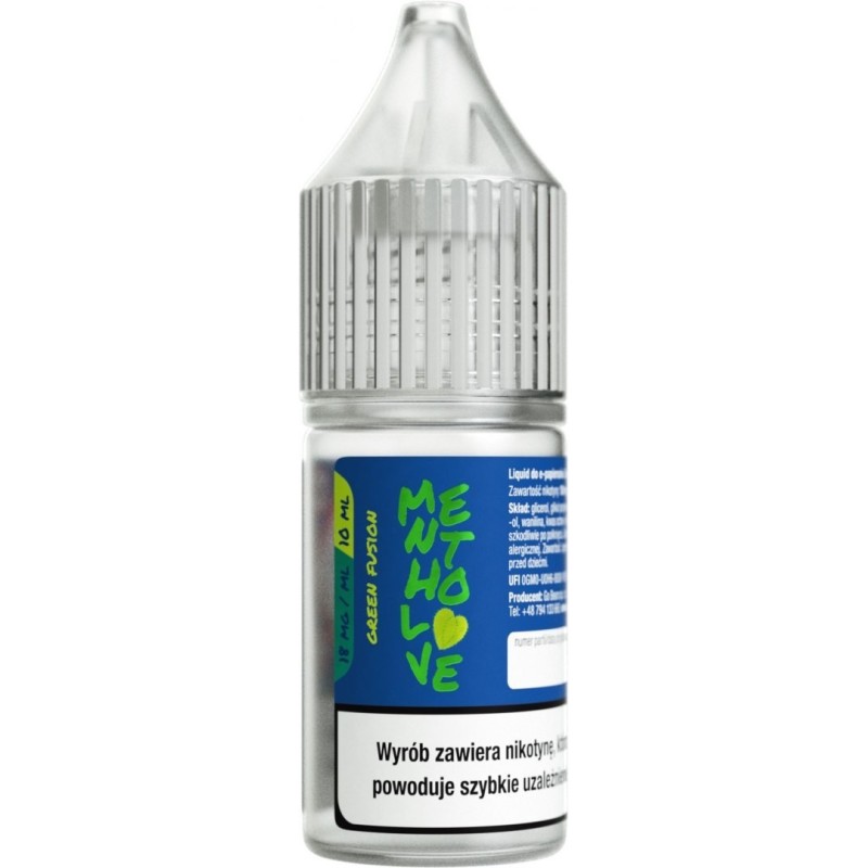 Liquid Mentholove Nicotine - Green Fusion 18mg | Eliq Vapoteur