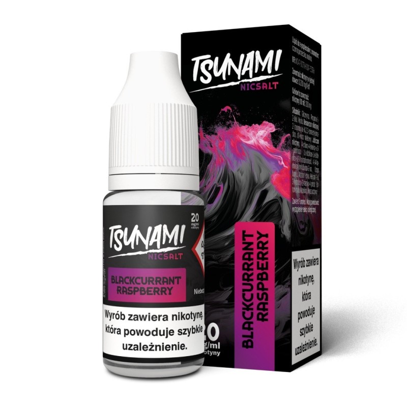 Liquid Tsunami NicSalt - 10ml Blackcurrant Raspberry 20mg  (A25) | Eliq Vapoteur