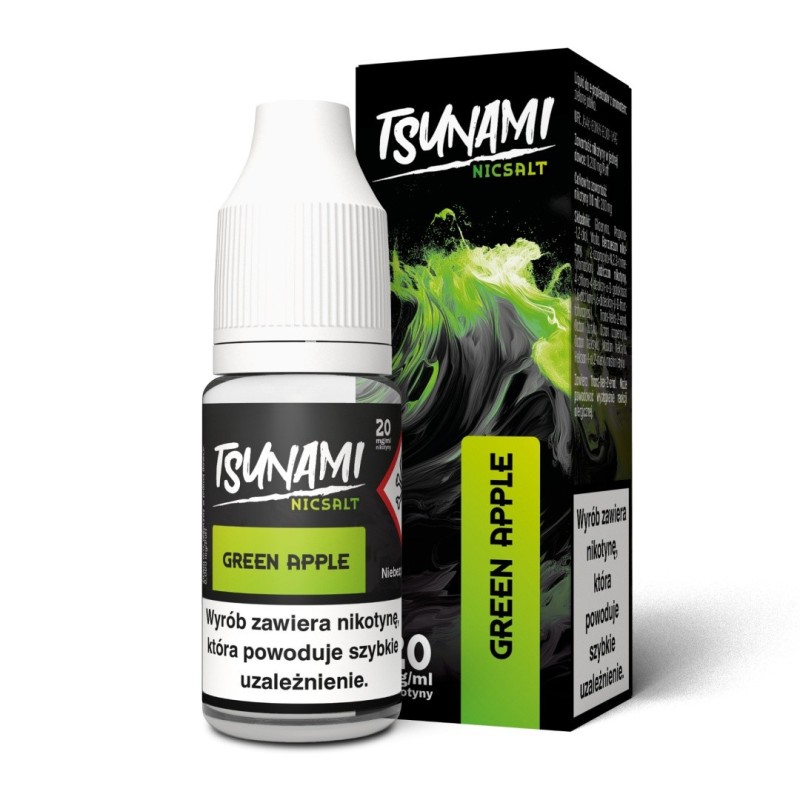 Liquid Tsunami NicSalt - 10ml Green Apple 20mg  (A25) | Eliq Vapoteur