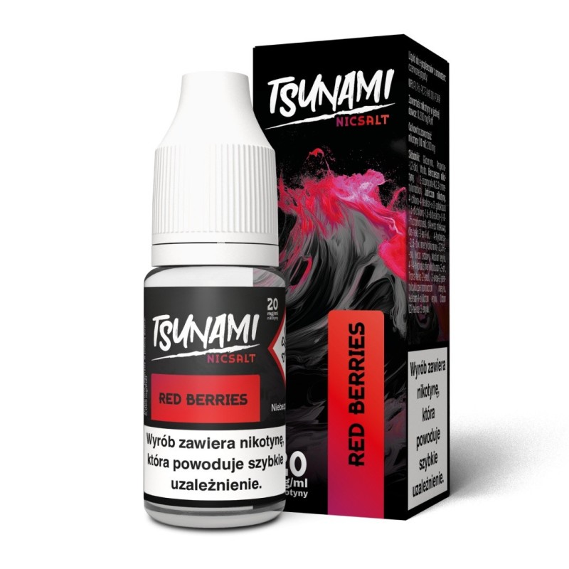 Liquid Tsunami NicSalt - 10ml Red Berries 20mg  (A25) | Eliq Vapoteur