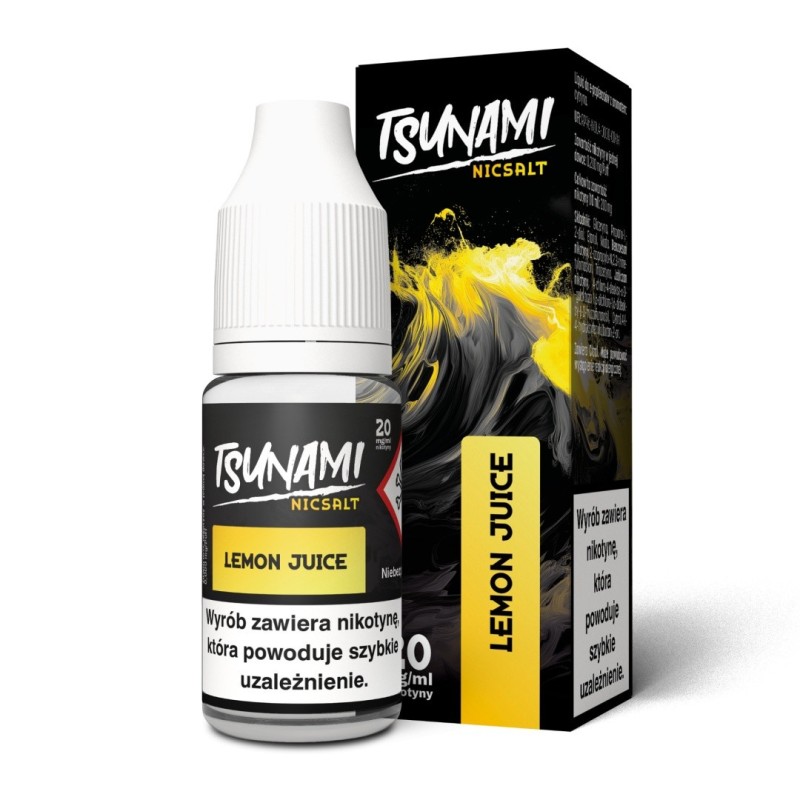 Liquid Tsunami NicSalt - 10ml Lemon Juice 20mg  (A25) | Eliq Vapoteur