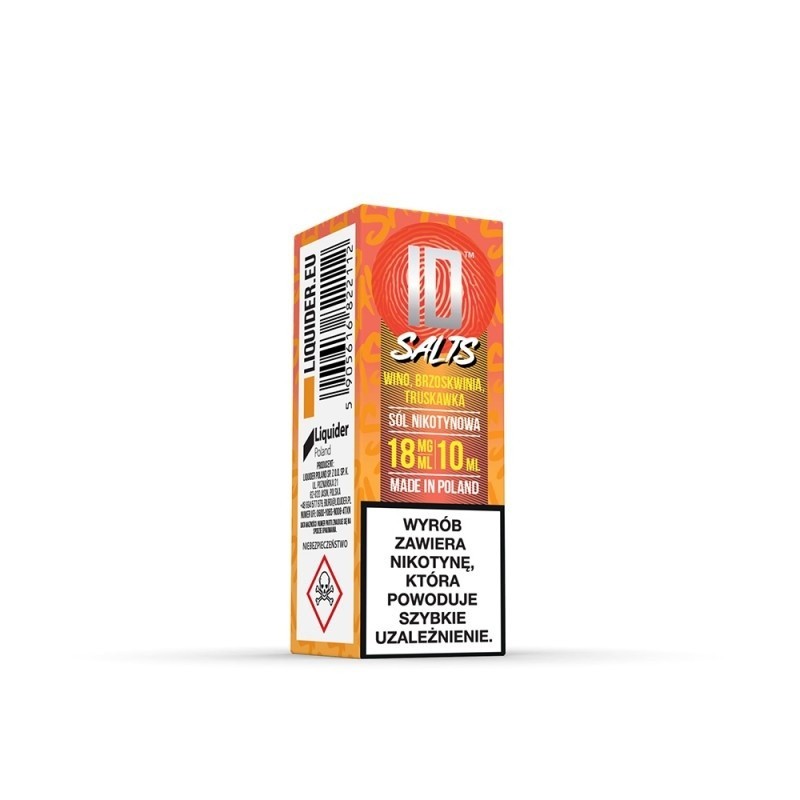 Liquid ID Sel - 10ml Vin Pêche Fraise 18mg (A25) | Eliq Vapoteur