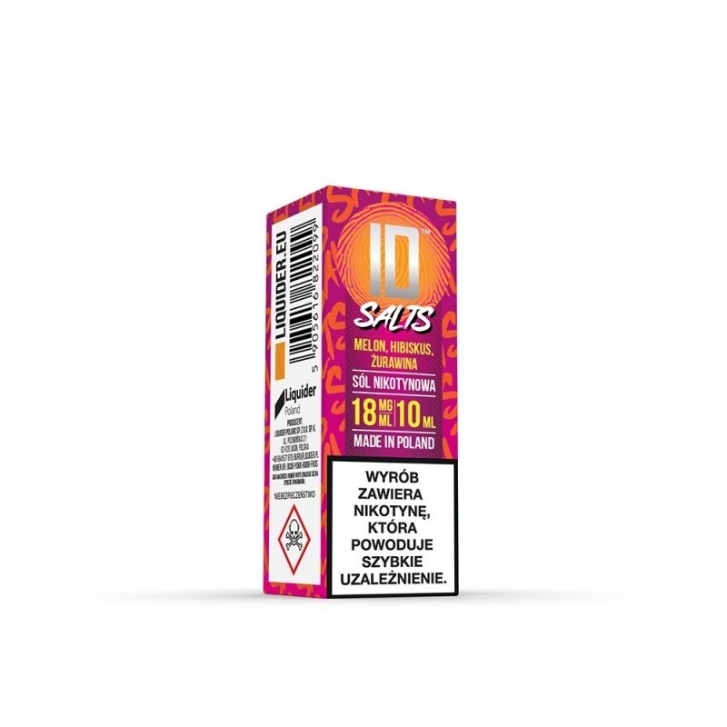Liquid ID Sel - 10ml Melon Hibiscus Canneberge 18mg (A25) | Eliq Vapoteur