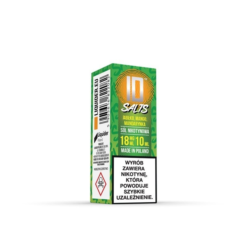 Liquid ID Salt - 10ml Jabłko Mango Mandarynka 18mg  (A25) | Eliq Vapoteur