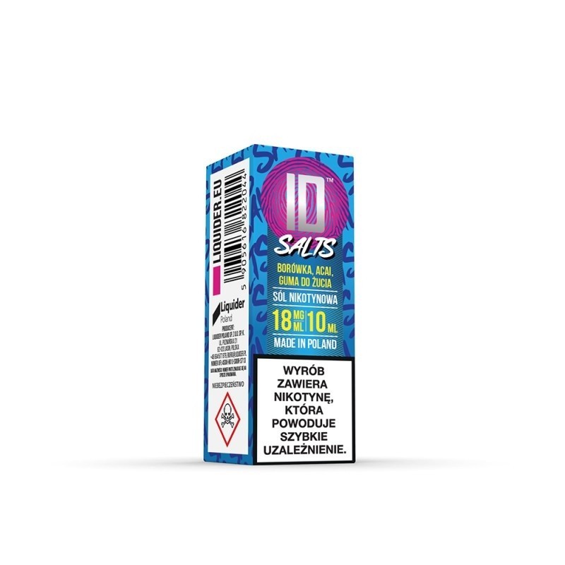 Liquid ID Sel - 10ml Myrtille Acai Gomme 18mg (A25) | Eliq Vapoteur