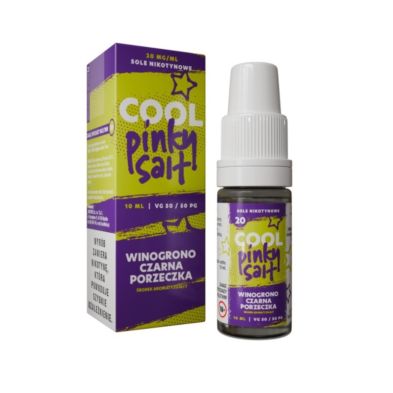 Liquid Cool Pinky Salt 20mg 10ml - Winogrono Baies Noires (A25) | Eliq Vapoteur