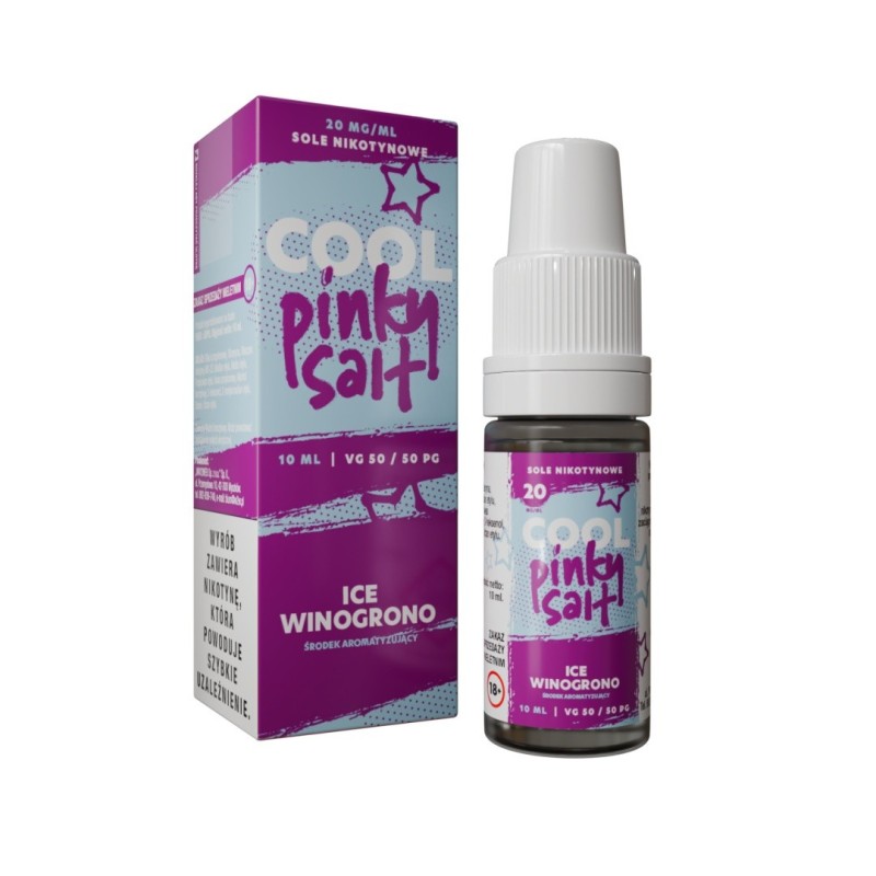 Liquid Cool Pink Salt 20mg 10ml - Ice Grape (A25) | Eliq Vapoteur