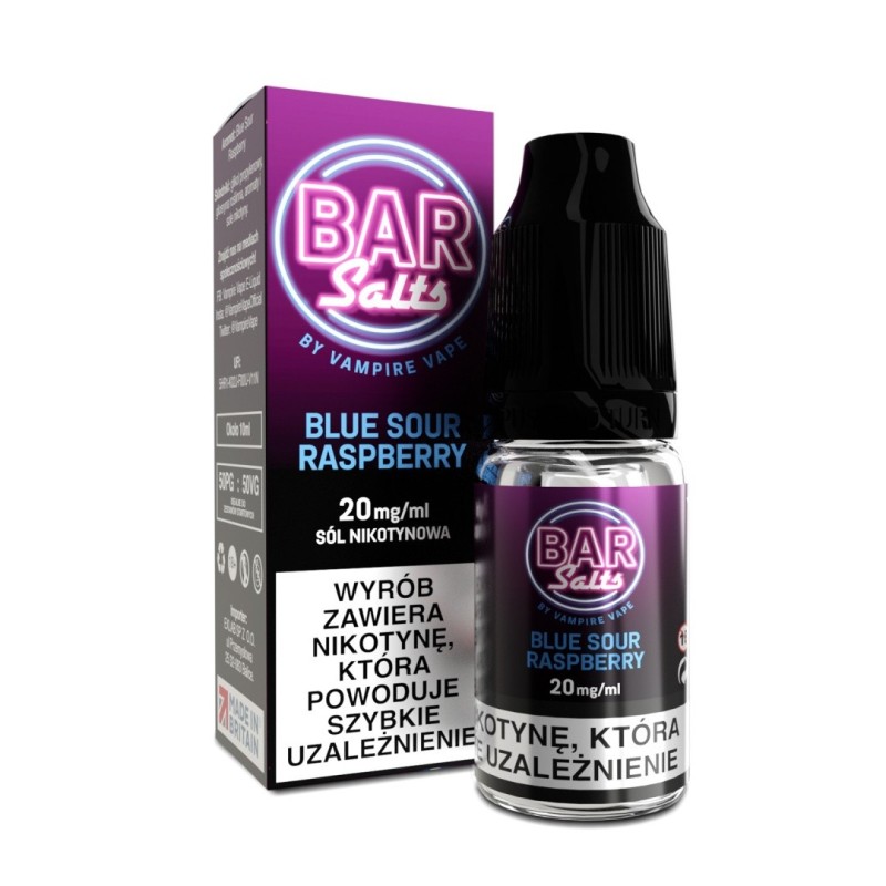 Liquid Bar Salt - Blue Sour Raspberry 20 mg 10 ml | Eliq Vapoteur