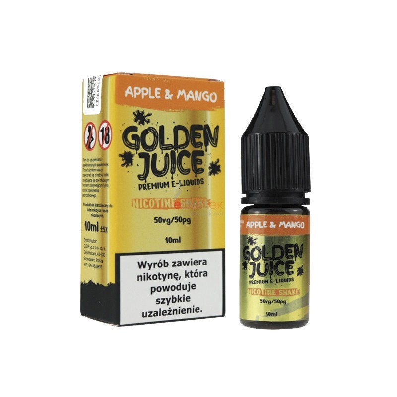 Liquid Golden Juice 10ml - Apple & Mango 12mg | Eliq Vapoteur