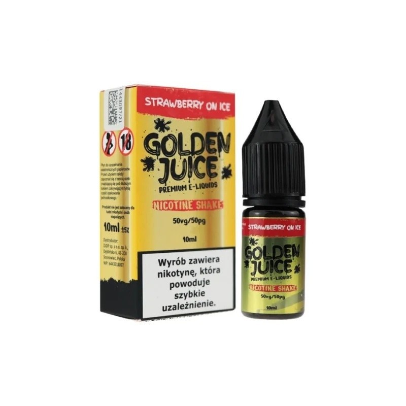 Liquid Golden Juice 10ml - Strawberry on Ice 6mg | Eliq Vapoteur