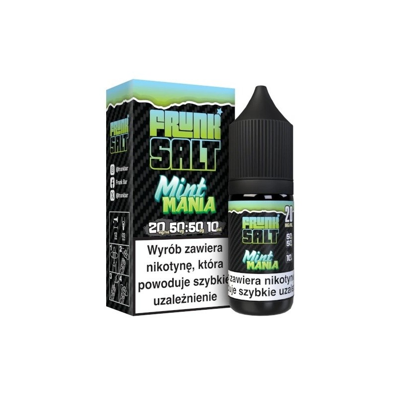 Liquid Frunk Salt 20 mg 10 ml - Mint Mania | Eliq Vapoteur