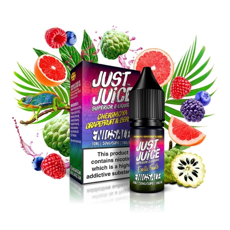 Liquid Just Juice Salt 10ml - Cheirimoya Grapefruit & Berries 20mg (A25) | Eliq Vapoteur