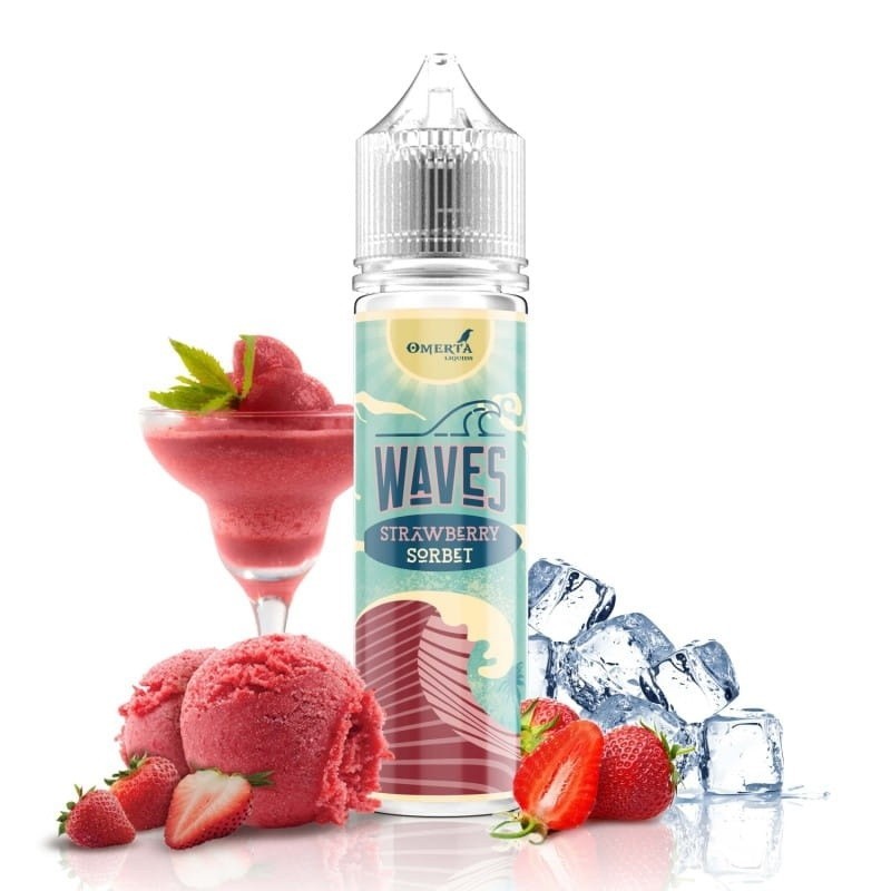 Longfill Omerta 10/60ml -  Waves Strawberry Sorbet | Eliq Vapoteur