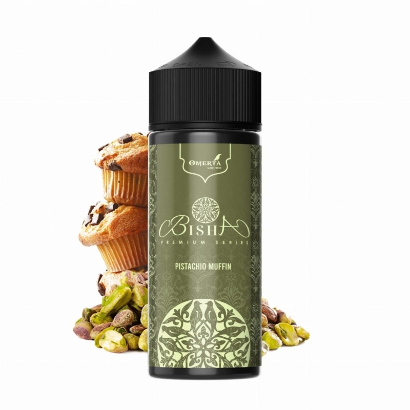 Longfill Omerta 20/120ml -  Bisha Pistachio Muffin | Eliq Vapoteur