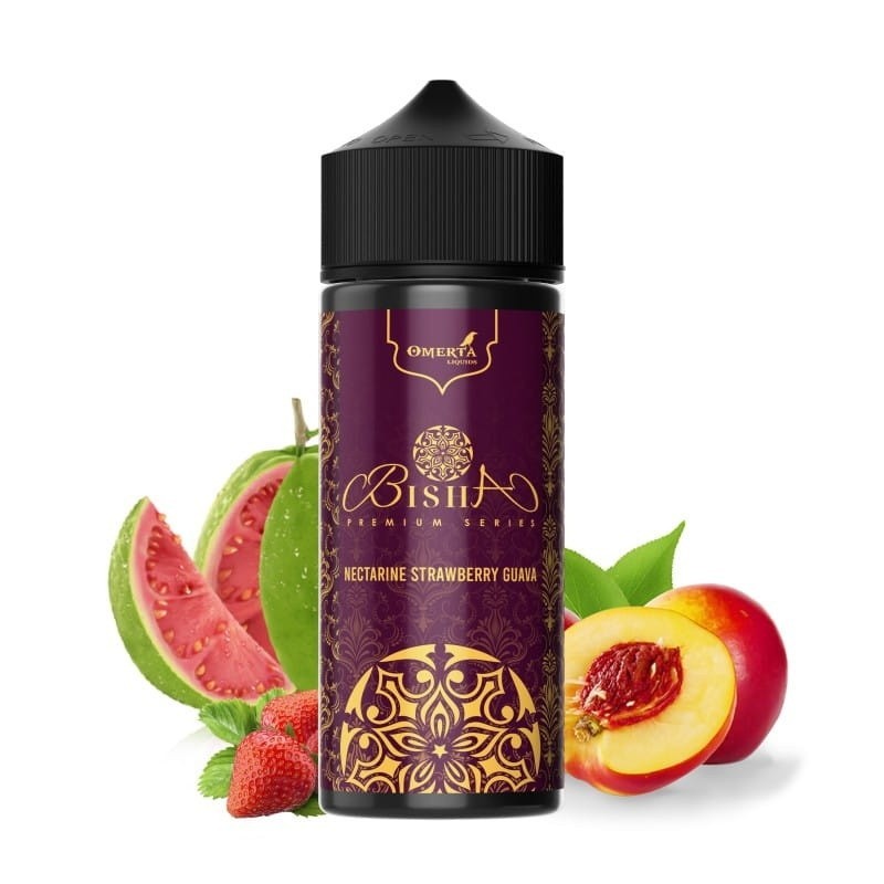 Longfill Omerta 20/120ml -  Bisha Fried NEctarine Strawberry Guava | Eliq Vapoteur