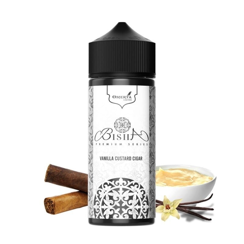 Longfill Omerta 20/120ml -  Bisha Vanilla Custard Cigar | Eliq Vapoteur