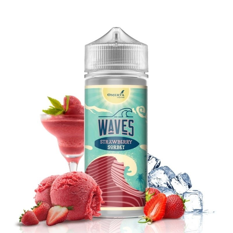 Longfill Omerta 20/120ml -  Waves Strawberry Sorbet | Eliq Vapoteur