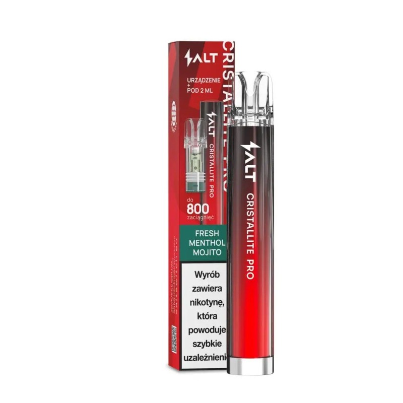 CRISTALLITE PRO Red Battery + Wkład Fresh Menthol Mojito 20mg (A25) | Eliq Vapoteur