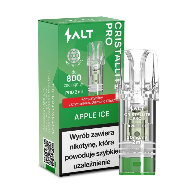 Wkład CRISTALLITE PRO Apple Ice 20mg (A25) | Eliq Vapoteur