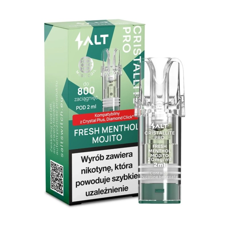 Wkład CRISTALLITE PRO Fresh Menthol Mojito 20mg (A25) | Eliq Vapoteur