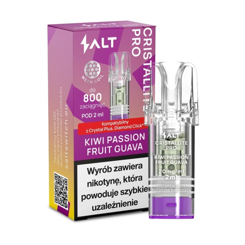 Wkład CRISTALLITE PRO Kiwi Pasiion Fruit Guava 20mg (A25) | Eliq Vapoteur