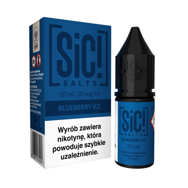 Liquid Sic Salts 10ml - Blueberry Ice 20mg (A25) | Eliq Vapoteur