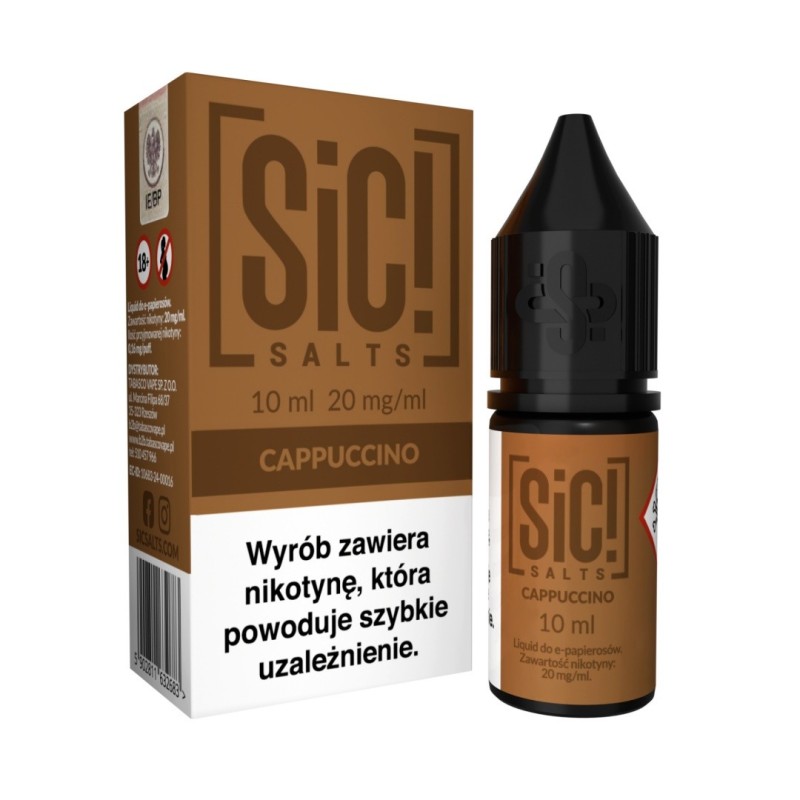 Liquid Sic Salts 10ml - Cappuccino 20mg (A25) | Eliq Vapoteur