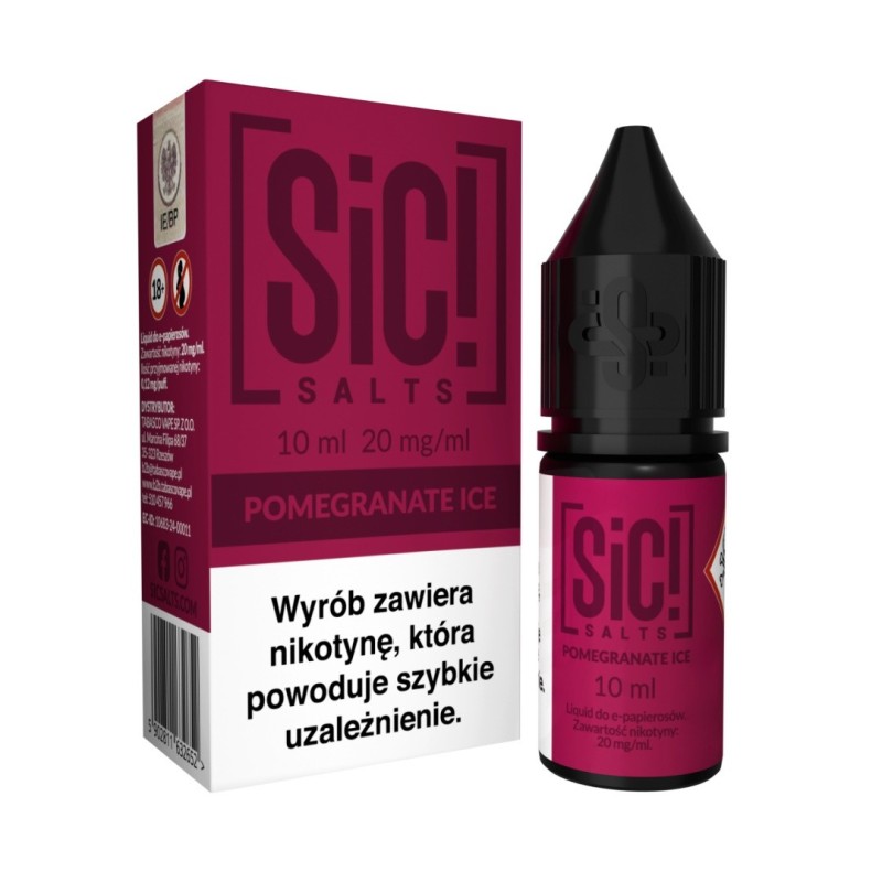 Liquid Sic Salts 10ml - Pomegranate Ice 20mg (A25) | Eliq Vapoteur