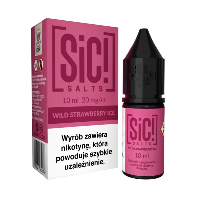 Liquid Sic Salts 10ml - Wild Strawberry Ice 20mg (A25) | Eliq Vapoteur