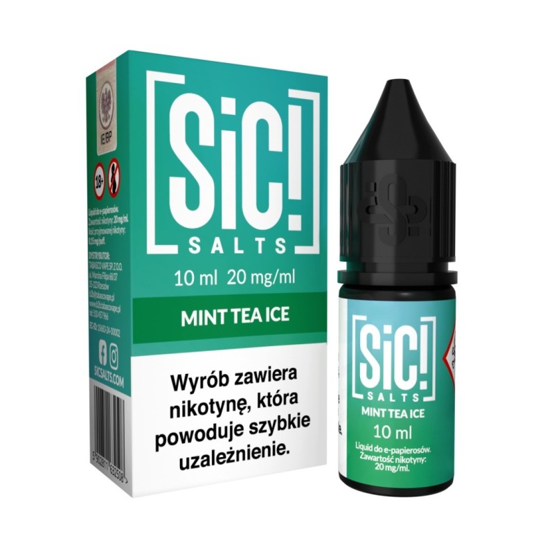 Liquid Sic Salts 10ml - Mint Tea Ice 20mg (A25) | Eliq Vapoteur