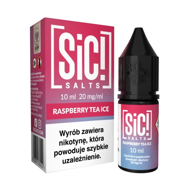 Liquid Sic Salts 10ml - Raspberry Tea Ice 20mg (A25) | Eliq Vapoteur