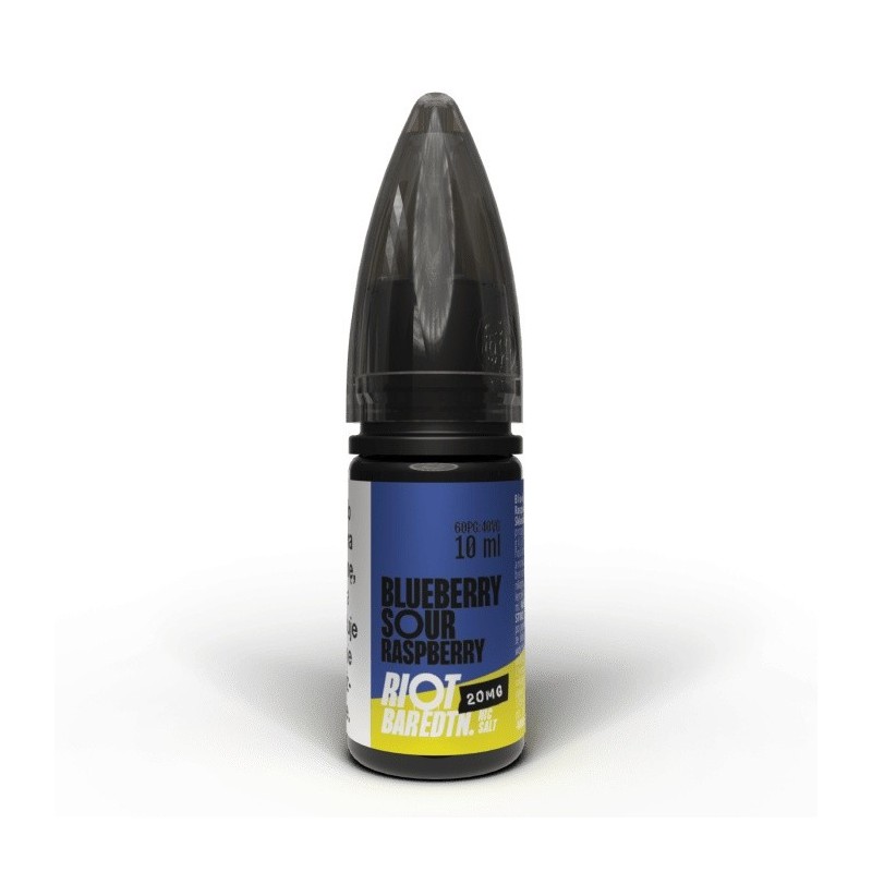 Liquid RIOT Salt 10ml - Blueberry Sour Raspberry 20mg | Eliq Vapoteur