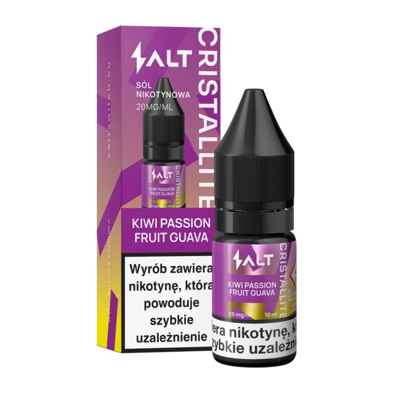 E-LIQUIDE CRISTALLITE Salt 10ml 20mg - Kiwi Fruit de la Passion Goyave | EliqVapoteur