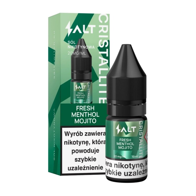 LIQUID CRISTALLITE Salt 10ml 20mg - Fresh Menthol Mojito | Eliq Vapoteur