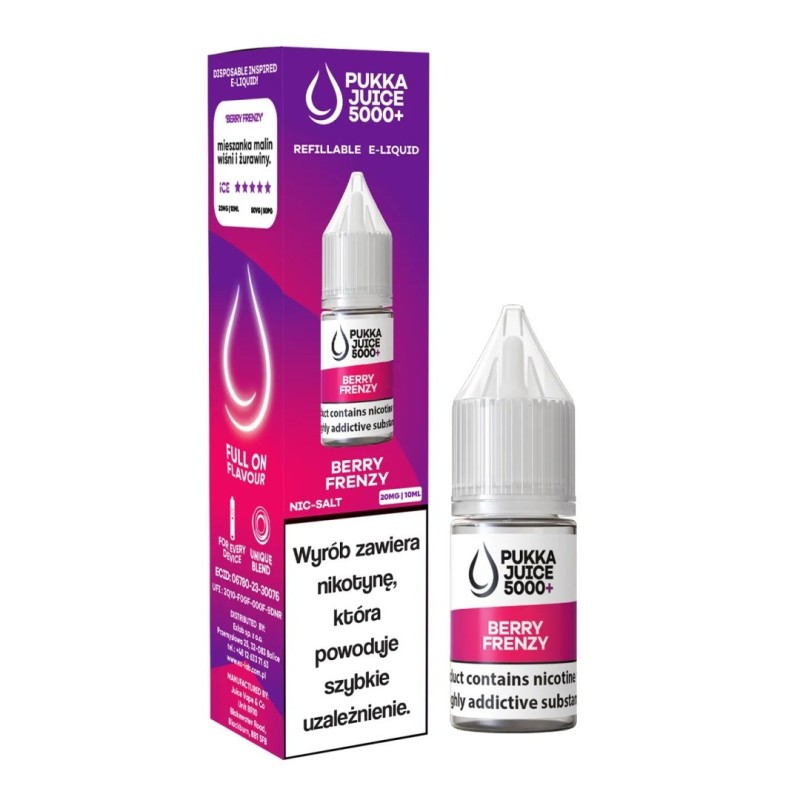 Liquid Pukka Juice 5000 Salt - Berry Frenzy 20mg sel | Eliq Vapoteur