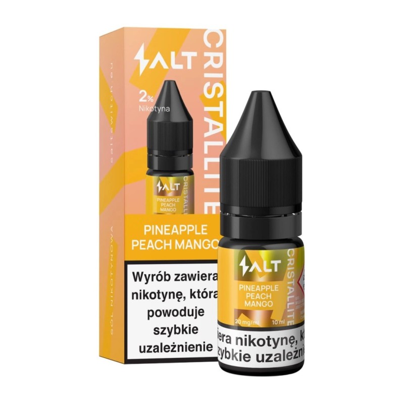 LIQUID CRISTALLITE Sel 10ml 20mg - Ananas Pêche Mangue (A25) | Eliq Vapoteur