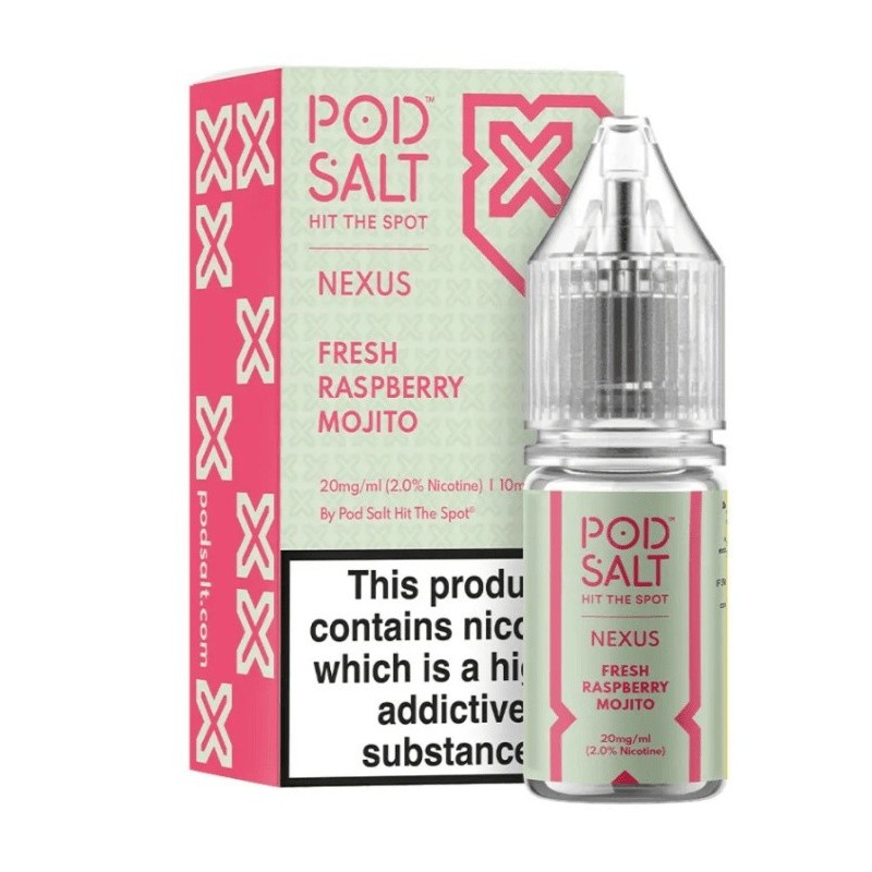 Liquid Pod Salt Nexus - Fresh Raspberry Mojito - 10ml - 20mg (A25) | Eliq Vapoteur