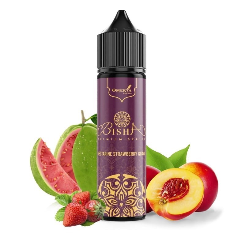 Longfill Omerta 10/60ml -  Bisha Fried Nectarine Strawberry Guava | Eliq Vapoteur