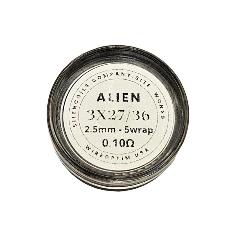 SilenCoils Alien Coils - 3x27/36 2.5mm 5w 0.10Ω | EliqVapoteur