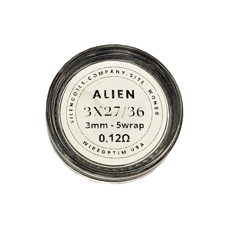 SilenCoils Alien Coils - 3x27/36 3mm 5w 0.12Ω | EliqVapoteur