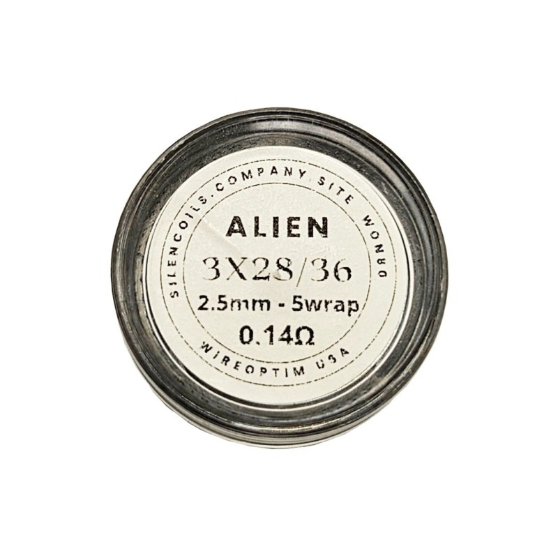 Grzałki SilenCoils Alien - 3x28/38 2.5mm 5w 0.14ohm | Eliq Vapoteur