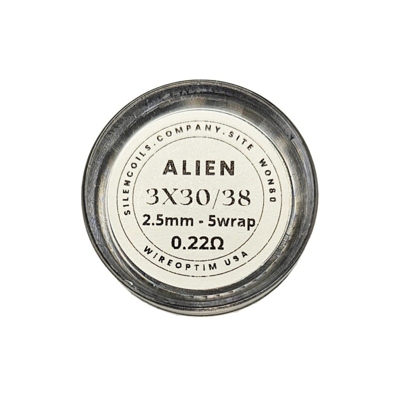 Grzałki SilenCoils Alien - 3x30/38 2.5mm 5w 0.22ohm | Eliq Vapoteur