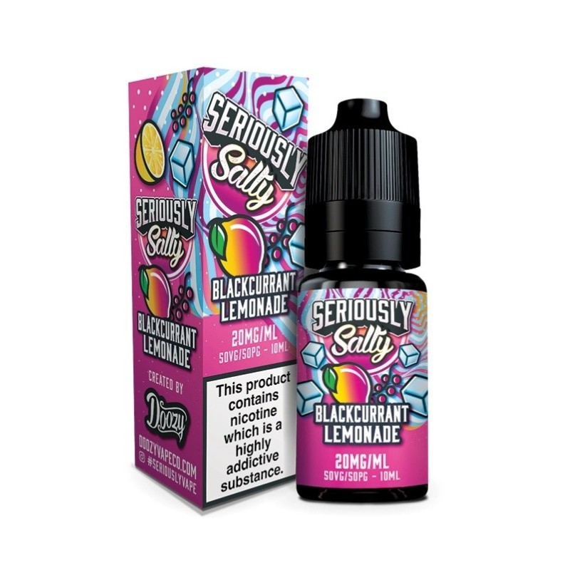 Seriously Salty 10ml - Blackcurrant Lemonade 20mg | EliqVapoteur