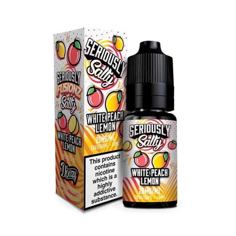 E-liquide Seriously Salty 10ml - Pêche Blanche Citron 20mg | EliqVapoteur