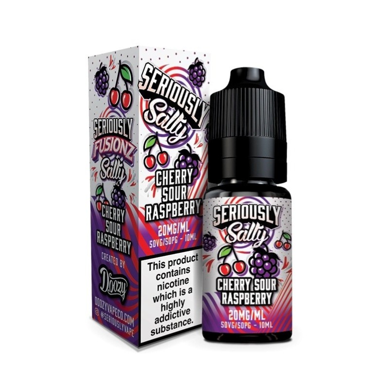 Seriously Salty 10ml - Cherry Sour Raspberry 20mg | EliqVapoteur