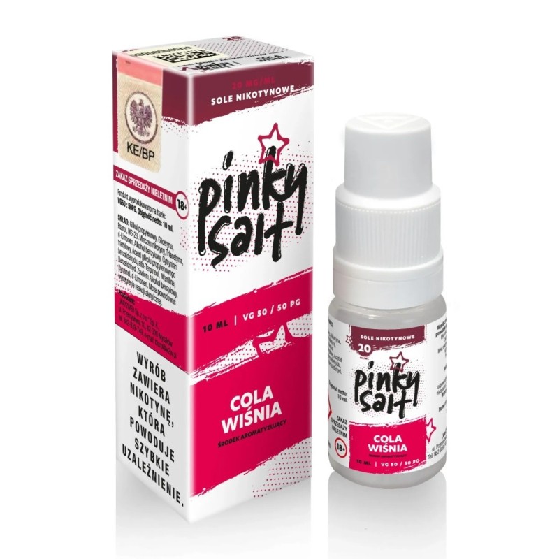 Liquid Pinky Vape Salt - 10ml Cerise Cola 20mg (A25) | Eliq Vapoteur