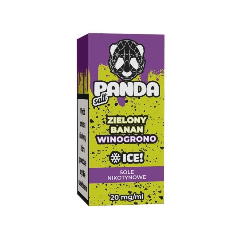 Liquid PANDA Salt 10ml - Banane Verte Raisin 20mg (A25) | Eliq Vapoteur