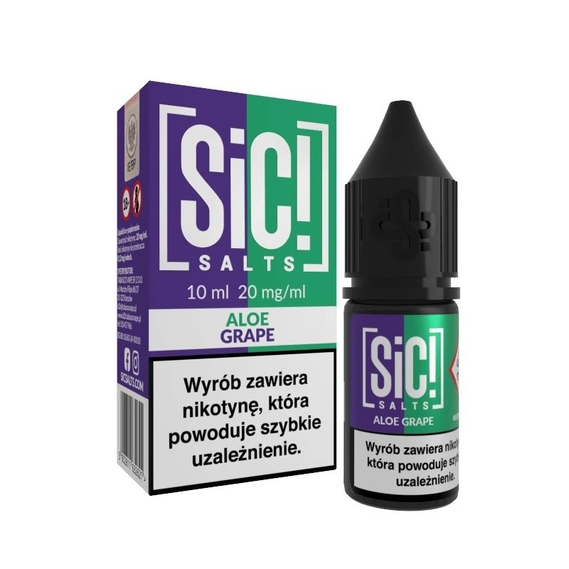 Liquid Sic Salts 10ml - Aloe Grape 20mg (A25) | Eliq Vapoteur