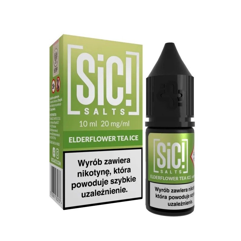 Liquid Sic Salts 10ml - Elderflower Tea Ice 20mg (A25) | Eliq Vapoteur